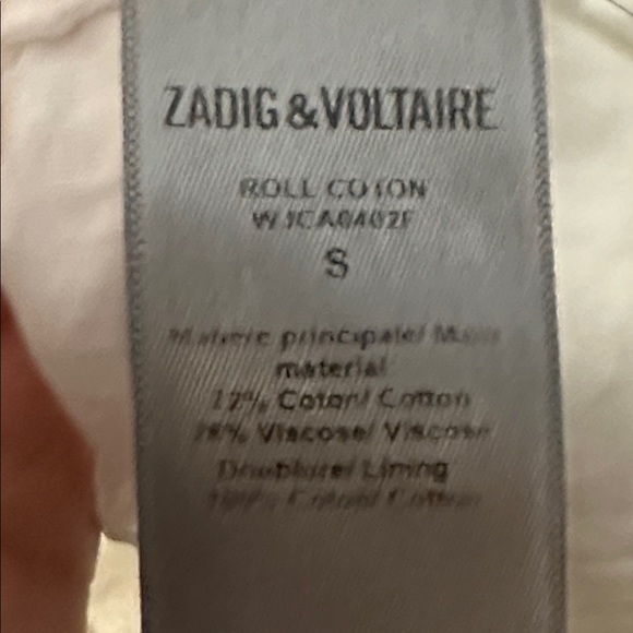 Zadig & Voltaire Roll Cotton White Lace Mini Dress with Pockets Size Small‎ - Picture 8 of 12